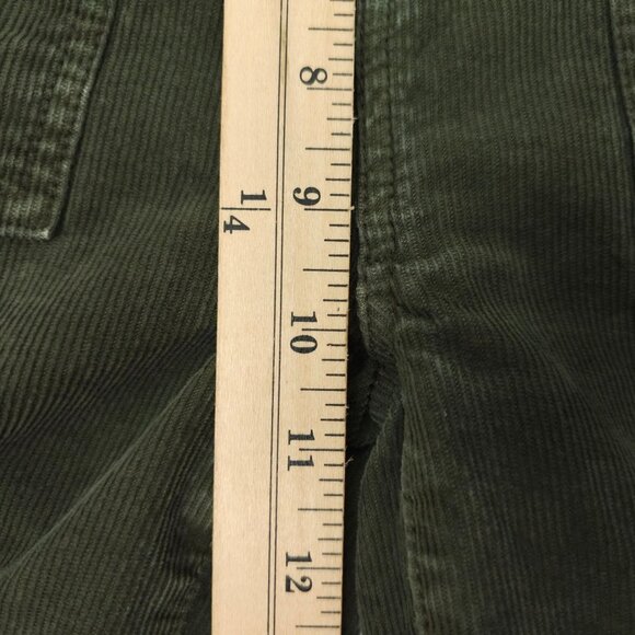 American Eagle Stretch Super Hi Rise Flare Corduroy Pants Womens 6 Green - Picture 14 of 15